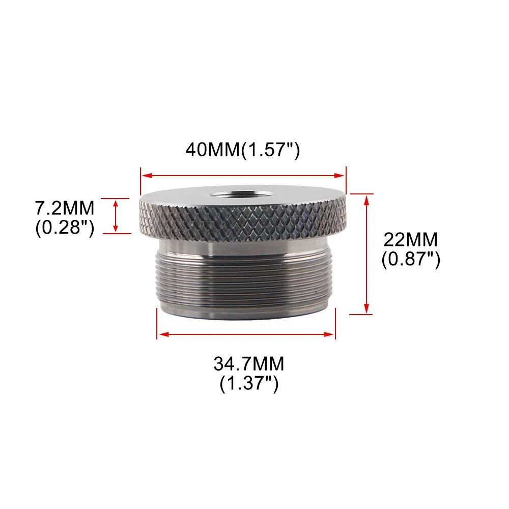 1 2X28 1 375X24 tampa de aço inoxidável 1 57 polegadas para adaptador de coletores de solvente Filtro de Combustível 266S