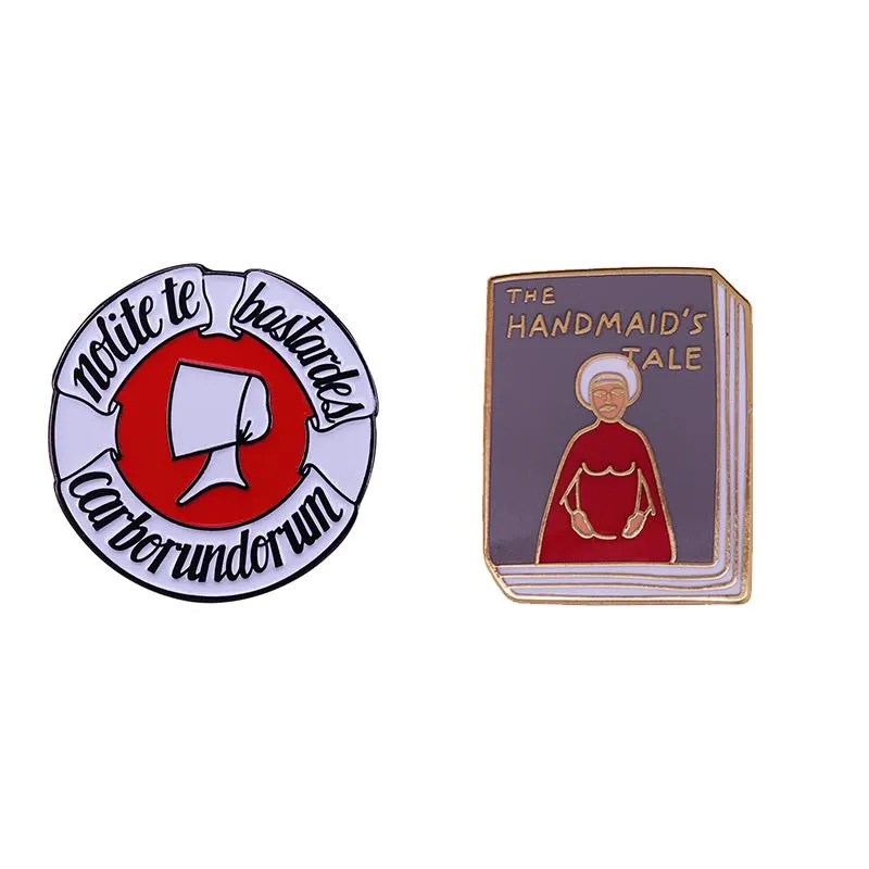 Pins, Broche o romance de cone de conto de mão de Handmaid por Margaret Atwood Literatura Bookworm Crachá Feminista Flair Adit