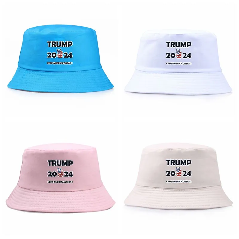 Trump Hats Fisheman Beach Caps 2024 Presidential Election Bucket Cap Summer Outdoor Quick Drying Wide Brim Hat Fashion Party Gifts TL29