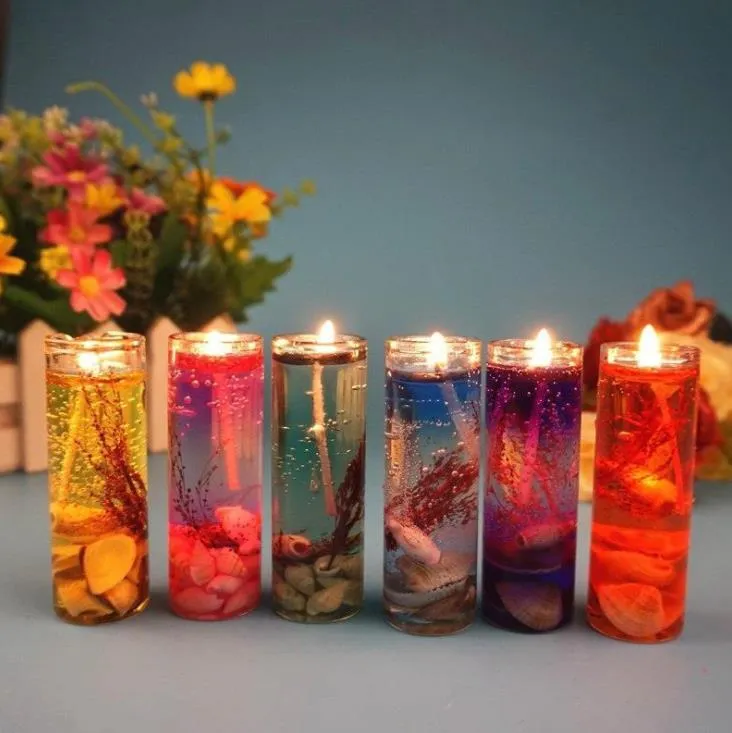 Candele Decorazioni per la casa Giardino Aromaterapia di alta qualità Senza fumo Conchiglie oceaniche Gelatina Olio essenziale Matrimonio Colore profumato romantico Goccia casuale