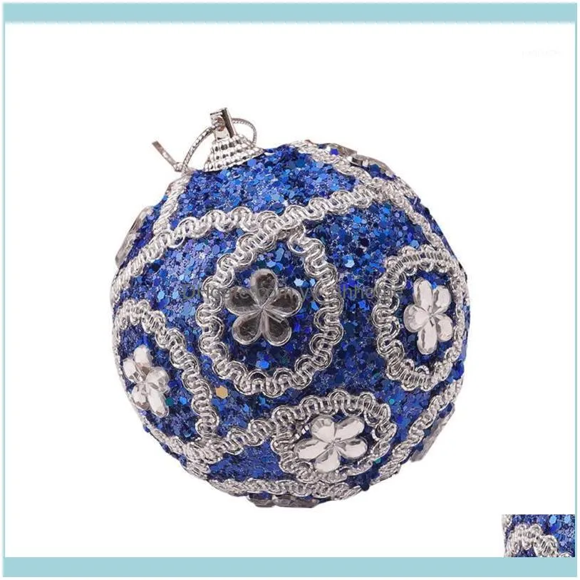 Événement Fête Fête Fournitures Garden8Cm Cadeaux De Noël Strass Glitter Boules Boule Arbre De Noël Ornement Décoration Décorations Pour La Maison