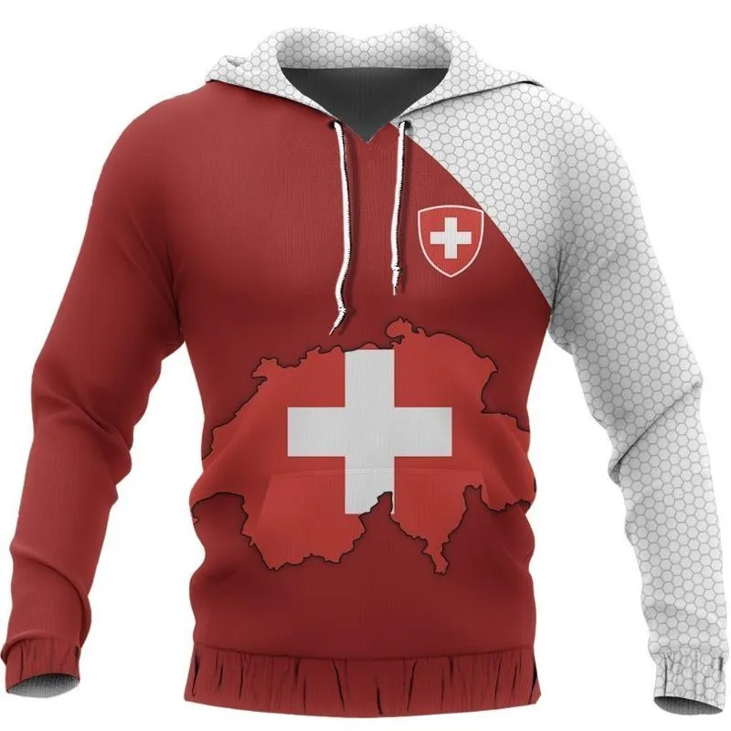 Mäns Hoodies Sweatshirts Schweiz Karta Special Hoodie 3D Tryckt Casual Höst Unisex Hoodi Dropshire Zipper Pullover Kvinnors Sweatshirt