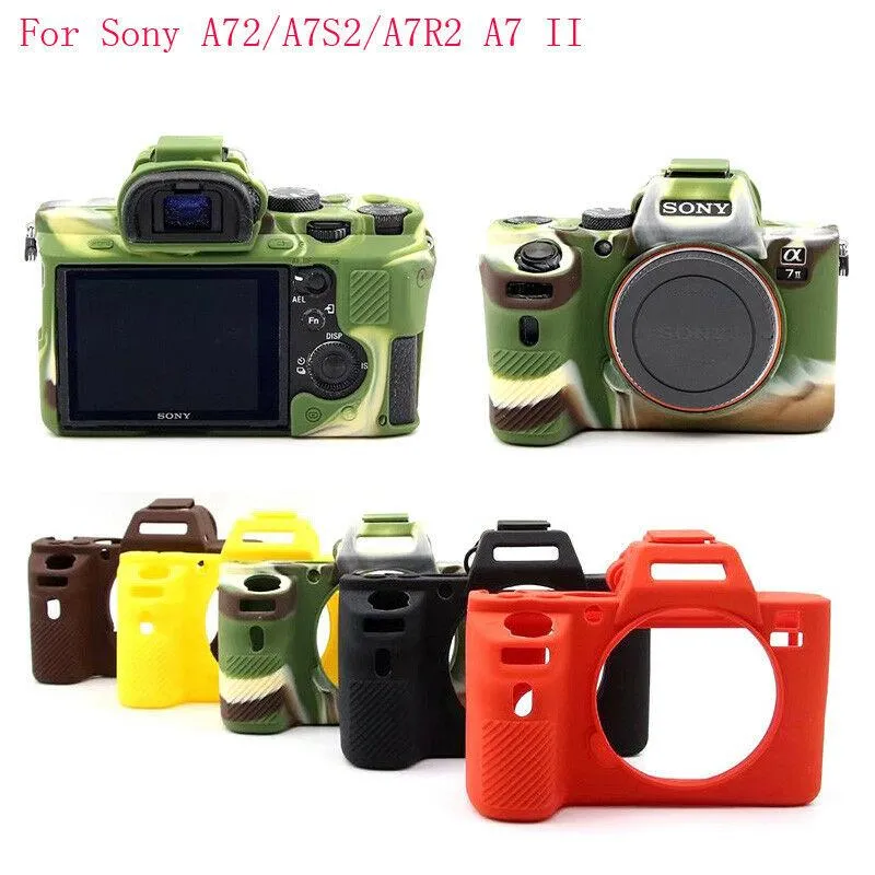 Sacs de rangement pour appareil photo, sac de Protection détachable en caoutchouc pour Sony A7 2 A7II A7R Mark, étui de Protection en Silicone souple