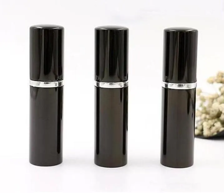 100pcs Refill Bottle Black color 10ml Mini Portable Refillable Perfume Atomizer Spray Bottles Empty Bottles Cosmetic Containers
