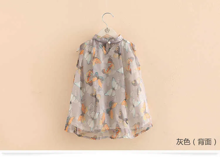  Hot Summer New Design 2-10 Years Birthday Sweet Cute Blouse Stand Collar Sleveless Baby Kids Girls Floral Chiffon Shirt (8)