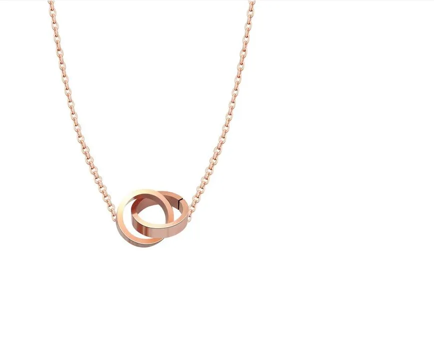 2021 haute qualité extravagante Design collier double mode lettre d'amour en acier inoxydable femmes bijoux en gros