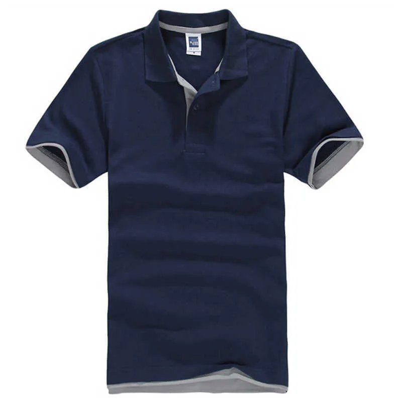 Marka Erkekler Polo Gömlek Nefes Pamuk Kısa Kollu Polon Gömlek Formalar Golftennis Artı Boyutu XXXL Tee Gömlek Giyim Tops 210707