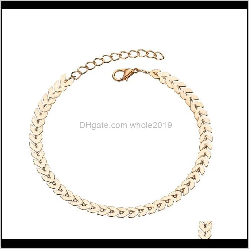 trendy arrow anklet for wome vintage yoga leg bracelet beach summer style female barefoot chain jewelry anklets
