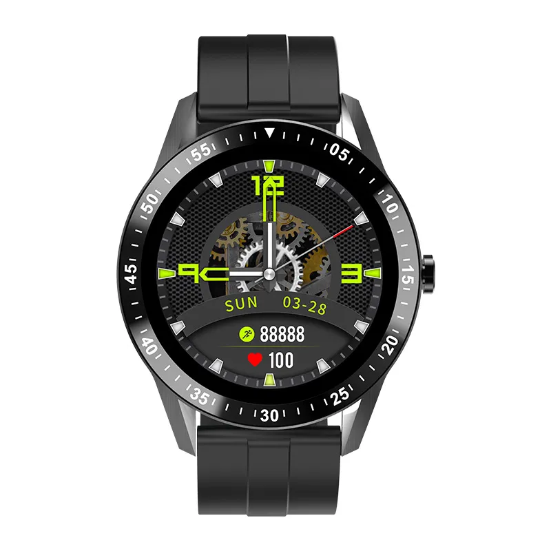 2020 다채로운 화면 S1 Smartwatch 여성 남성 패션 스마트 시계 일일 방수 알람 시계 단계 스포츠 손목 시계