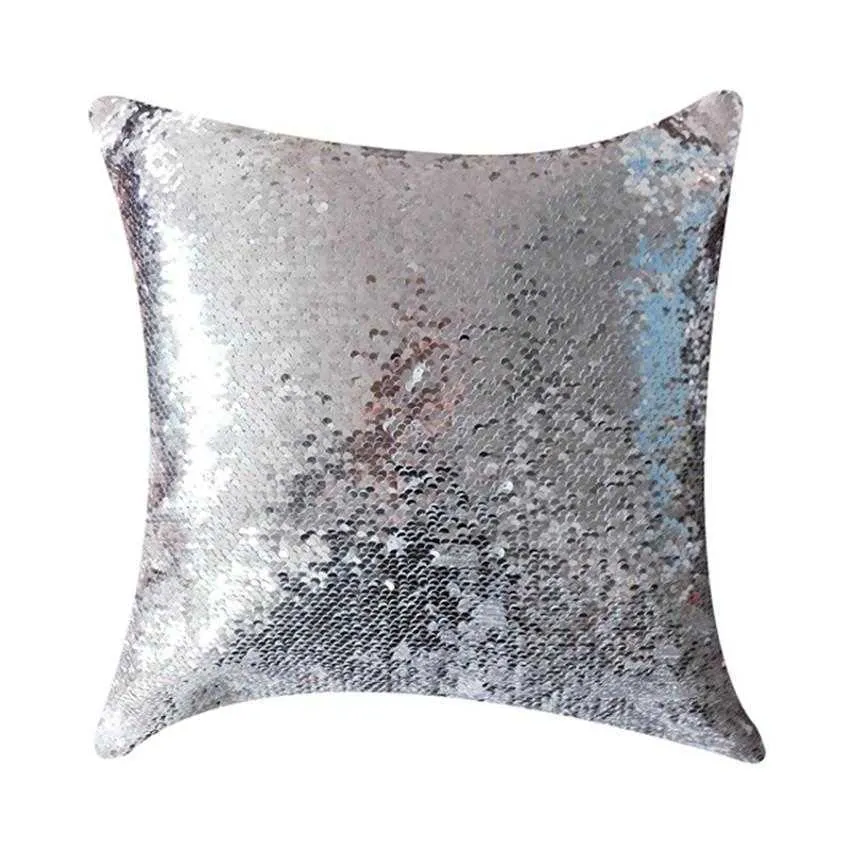 Sublimation Sequin Pillow case Multicolors Mermaid Pillowcover Theramal Thransfer Cushion Dye Blank Pillowcases Multicolor Sofa Decor Pillowcushion A02