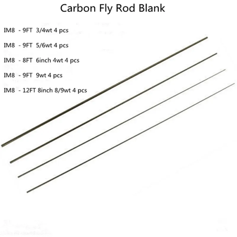IM8 -9FT 3 / 4wt 5 / 6wt 4pc 비행 낚싯대 빈, 투명 녹색 색상 / 무광택 블랙 개인 사용자 정의 소재 211123