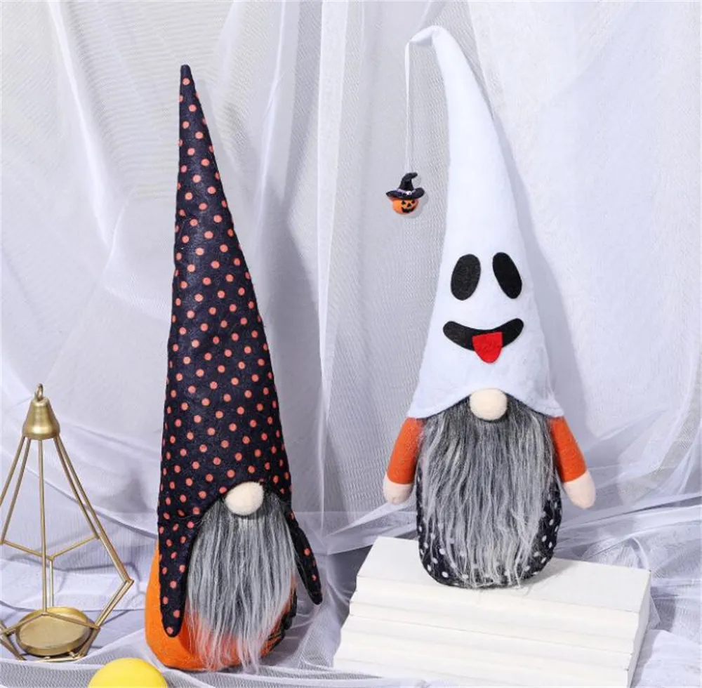 Cadılar Bayramı Cüceler Peluş Dekor Hayalet Kabak Tomte El Yapımı Zanaat İsveç Şapka Gnome İskandinav Süsleme