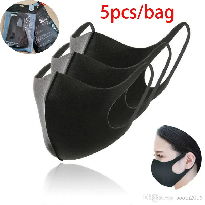 5 unids/bolsa máscara protectora reutilizable antipolvo lavable mujeres hombres niño a prueba de polvo invierno cara boca s Boom2015