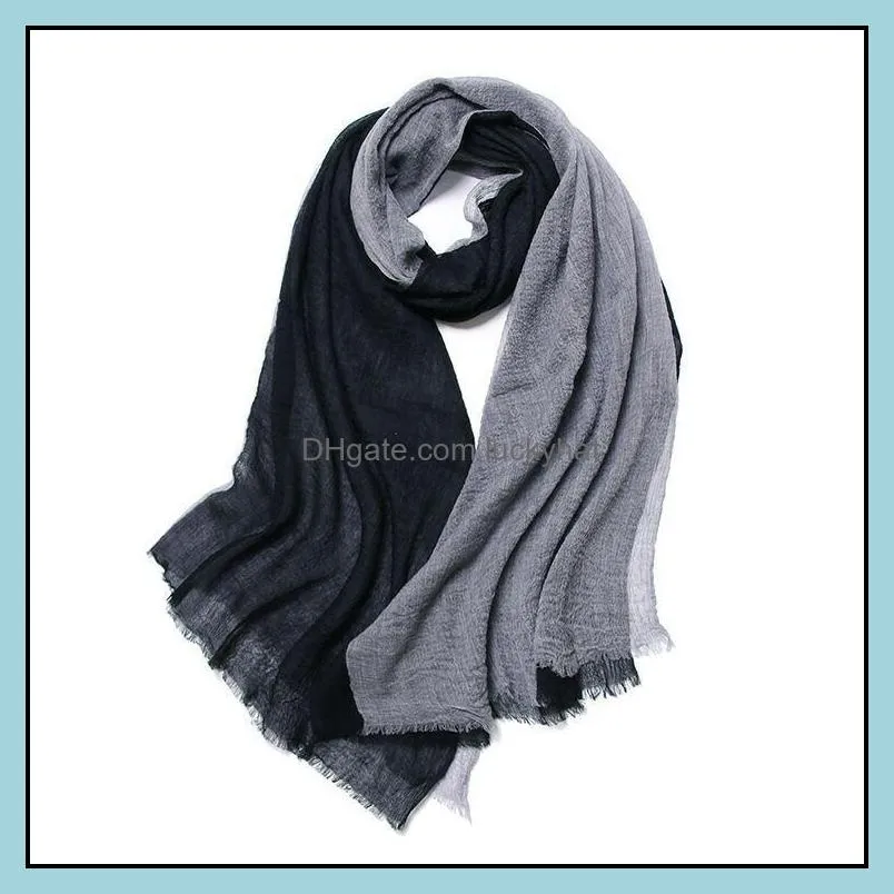 lamb wool Gradient stitching scarf Air conditioning warm thin shawl