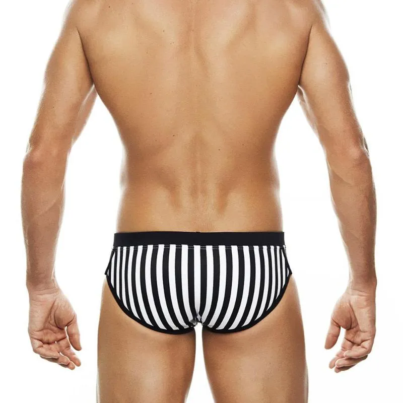 Мужские купальники бренда мягкие плавательные трусы черные бикини полоски Push-up Sexy Men Barfing Beach Shorts Mayo Sungas