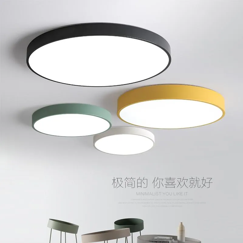 Ceiling Lights Living Room Lamp LED Simple Round Postmodern Children Colorful Book Bedroom Iron Acrylic Aisle