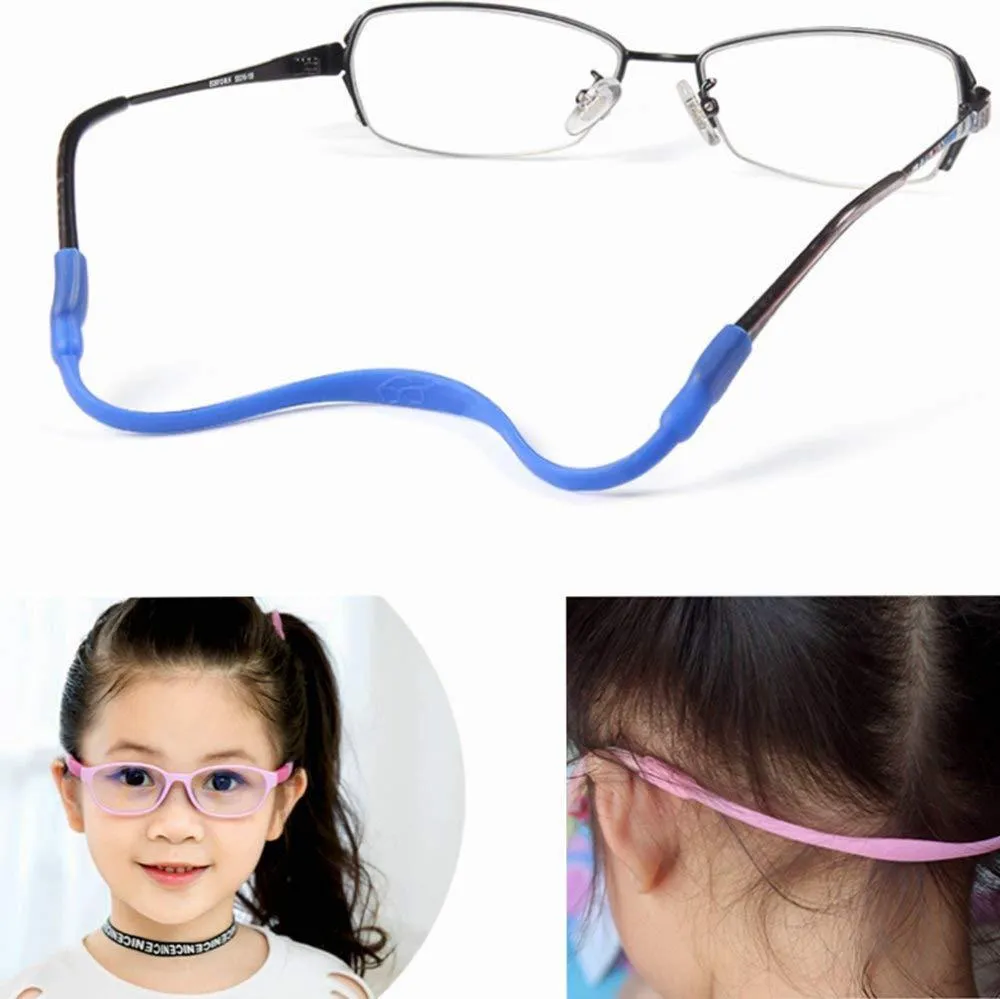 Chaînes de lunettes en silicone Chaîne de lunettes pour enfants Bande de sécurité Sangle de retenue Porte-lunettes de soleil Cordon Lunettes de sport Corde