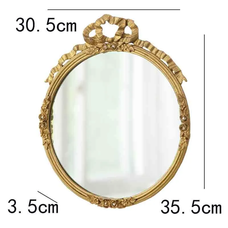 Gold Arch Mirrors French Golden Bow Rose Garland Wall Decorative Alloy Gold  Arch Mirror For Home Living Room Background Hanging Pendant Decor Supplies  From Bianqueli, $239.77