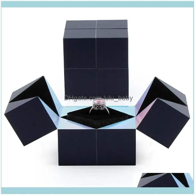 Jewelry Pouches, Bags Personalized Valentine`s Day Gift Cube Ring Box Creative Bracelet Puzzle Packaging