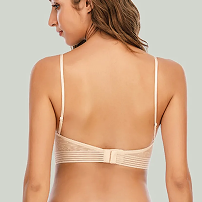 Backless Strapless Bra Push Up Plus Size Women Bralette Wire Free