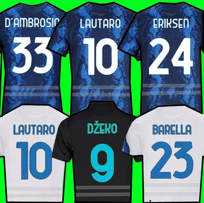 BARELLA Soccer Jerseys VIDAL LAUTARO ERIKSEN ALEXIS DZEKO CORREA Inter ...