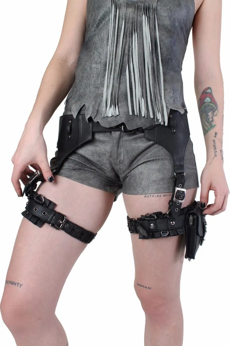 One Side Leg Garter, Steampunk Garter Harnesss Women, Thigh
