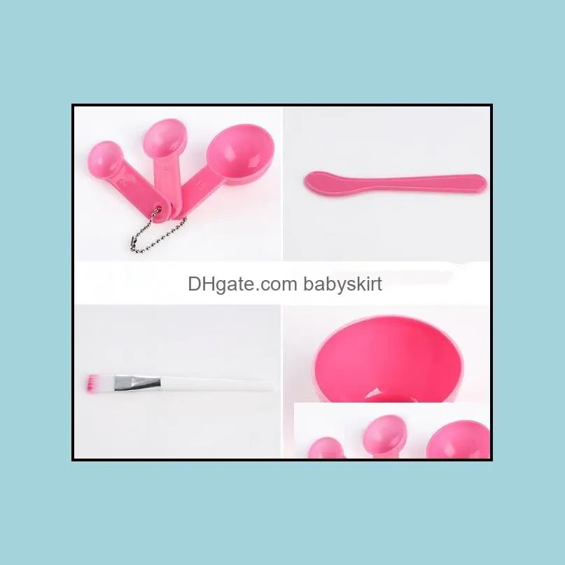 New Health 4 in 1 DIY Facial Mask Mixing Bowl Brush Spoon Stick Tool Face Care Set High Quality