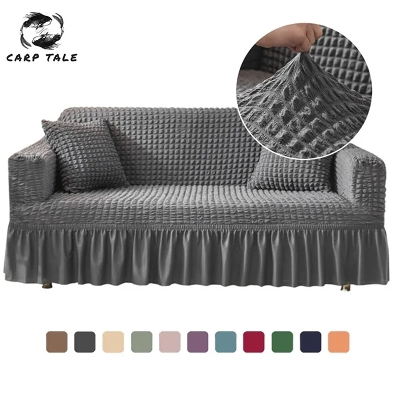 Solid färg soffa täcker elastisk 1/2/3 / 4-sits s för stretch möbler slipcovers modern soffa vardagsrum 211116