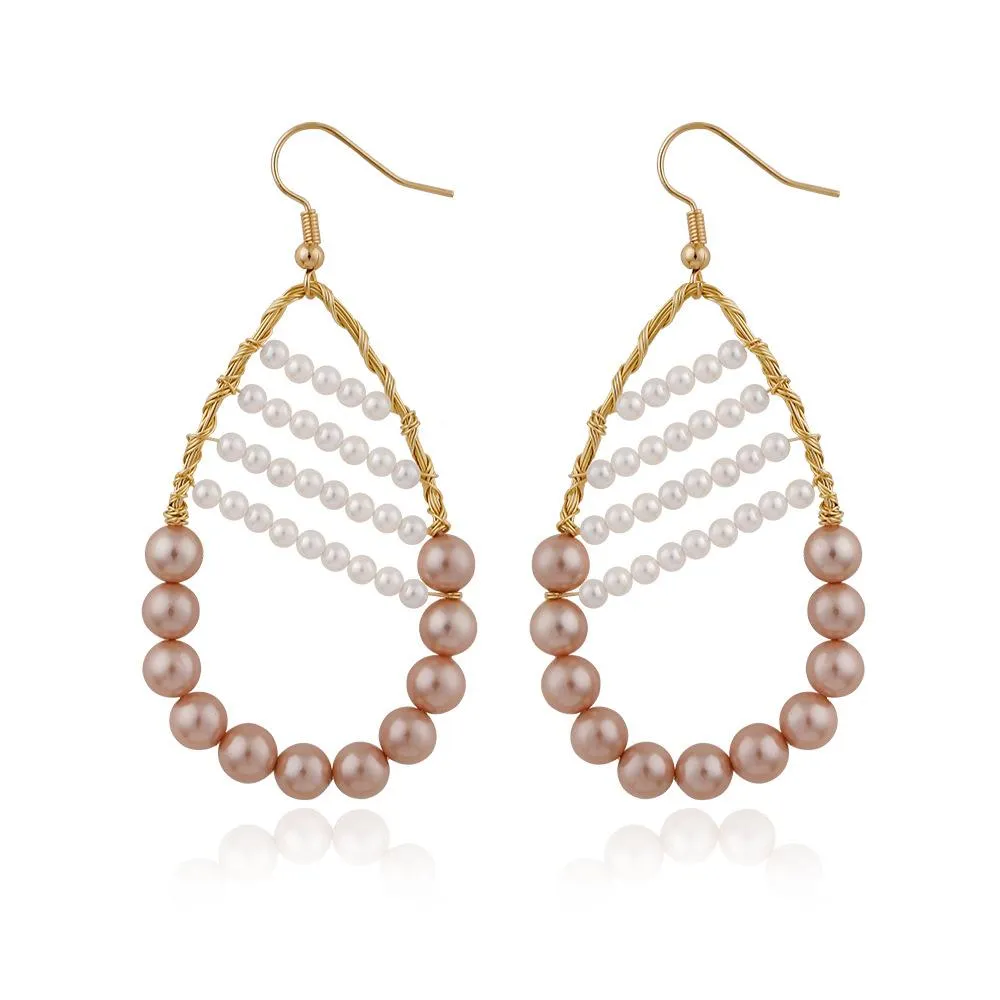 Women Earrings Vintage Pearl Drop Dangle Pendant Earring Wholesale