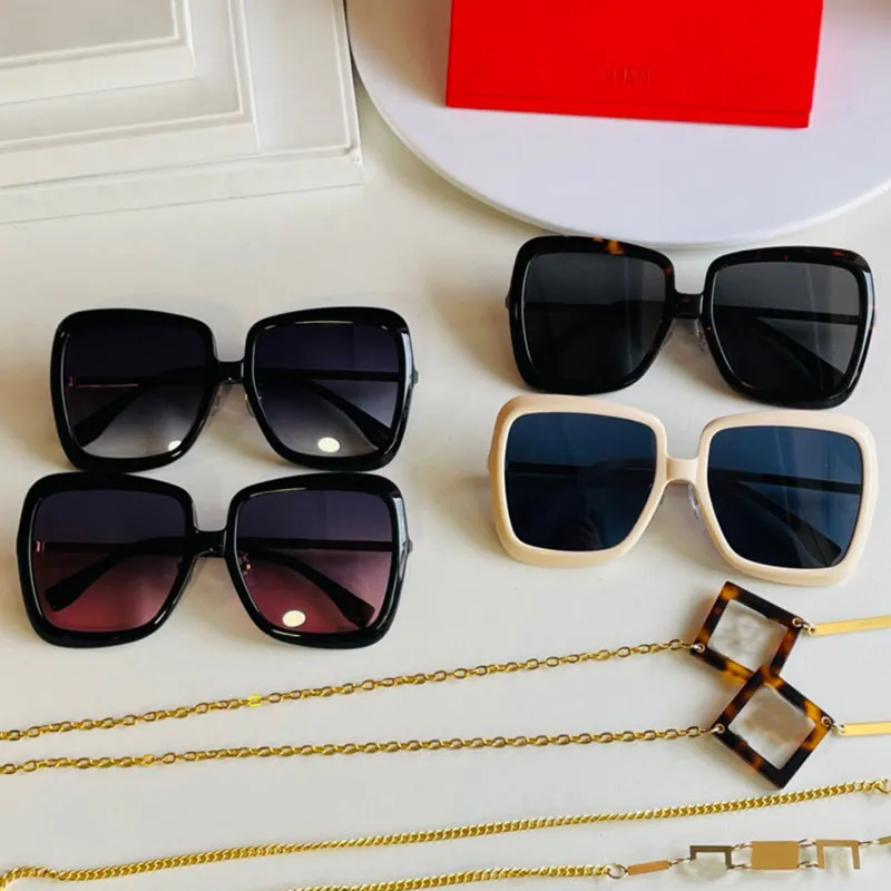 21SS fashion womens sunglasses 0391 imported plate frame big square glasses shopping wild street style cool UV400 protection high quality matching original chain