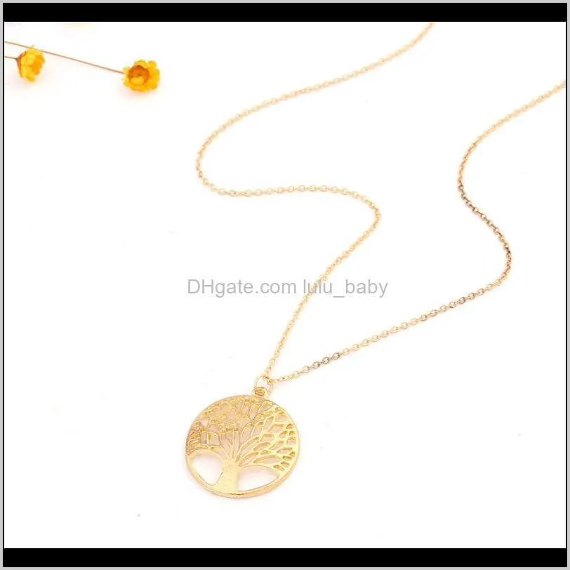 925 jewelry women jewelry silver color women necklaces & pendants necklaces the tree of life populares for girl gift