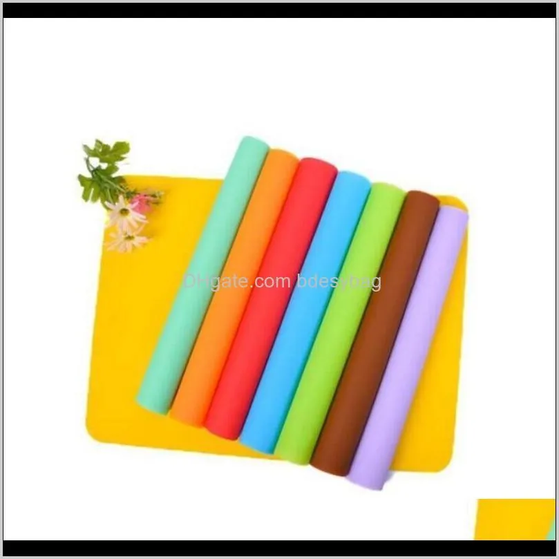 40x30cm silicone mats baking liner muiti-function silicone oven mat heat insulation anti-slip pad bakeware kid table placemat decoration