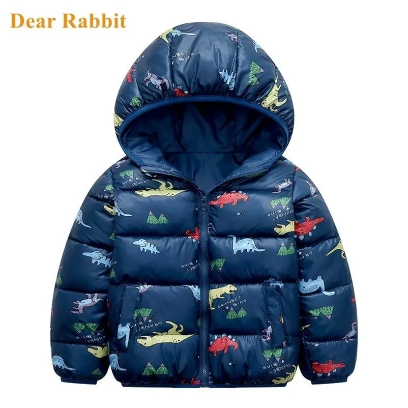 Bebé niña niño chaqueta otoño invierno ropa de dibujos animados niños cálido grueso abrigo con capucha niños ropa exterior 1-7 y ropa para niños pequeños 211204