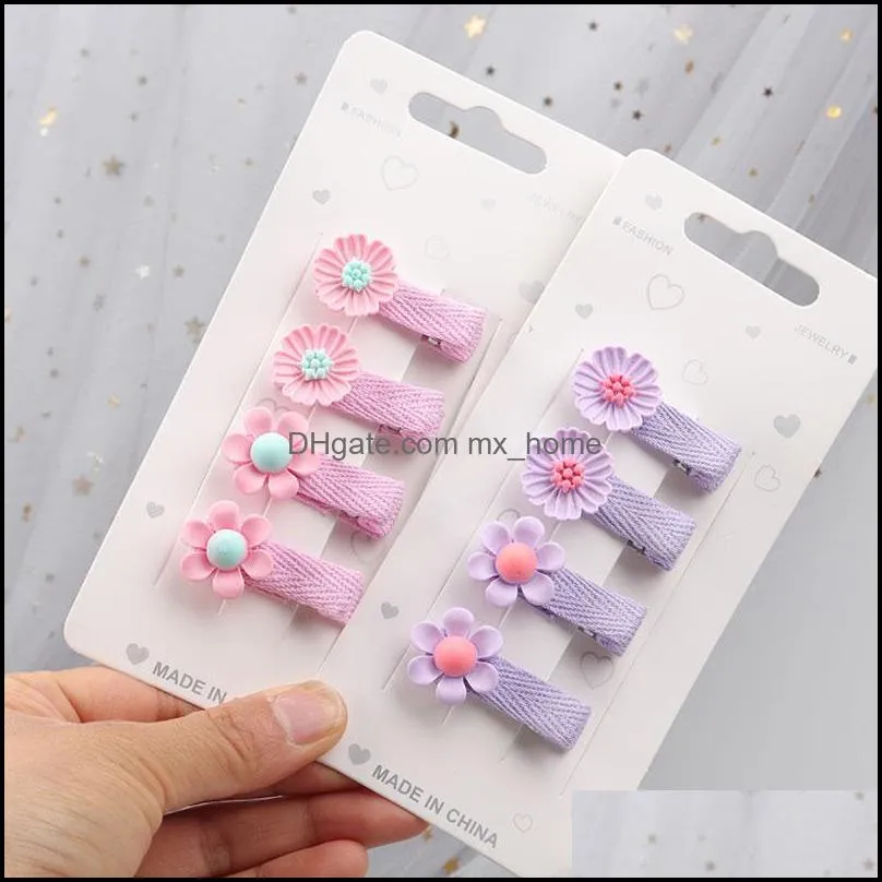 Color children`s bag cotton hairpin small flower side clip baby hair clip accessories girls cute hair accessories girl headdress