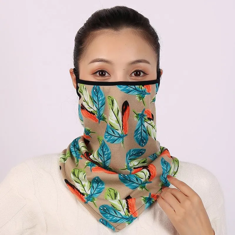 Free DHL Winter Warm Bandana Ear Loops Ski Triangle Scarf Men Women Neck Gaiters for Dust Wind Outdoors Sports Motorcycle Face Mask YAY166