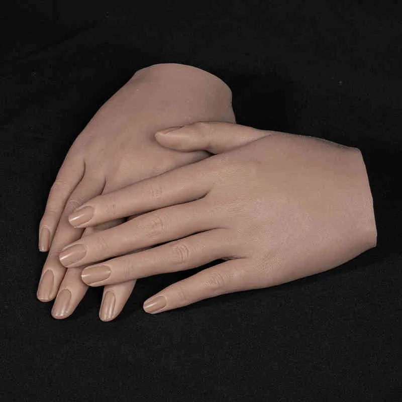 NXY Gesimuleerde Borst Zishine - Vrouwelijke Vloeibare Siliconen Vinger Kunstmatige Hand Model voor Tekening Acryl Nail Practice TGQ02-18 1: 1 0106