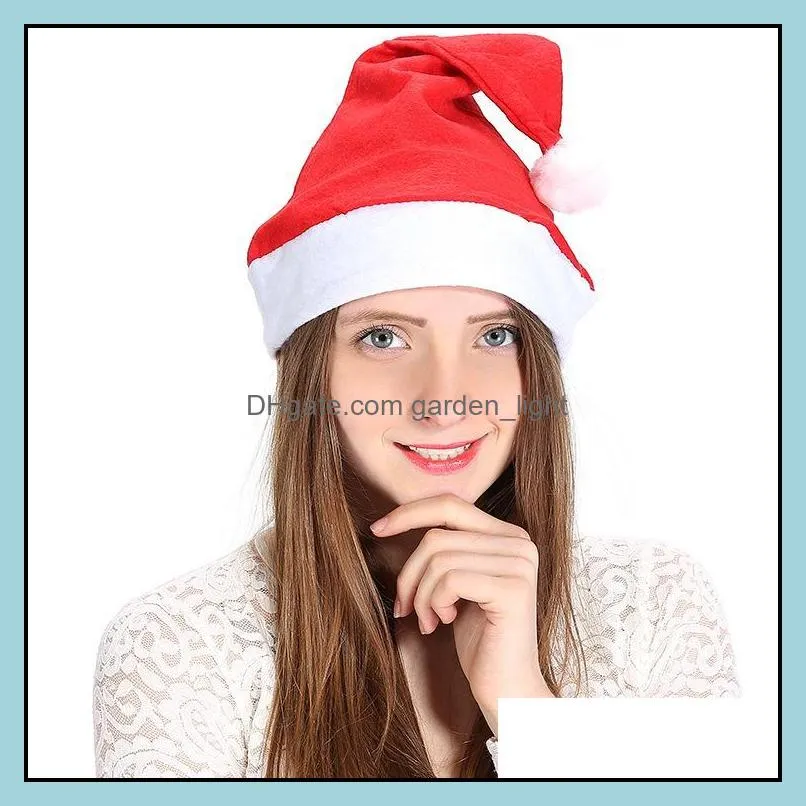 Christmas Santa Claus Hats Red And White Cap Party Hats For Santa Claus Costume Christmas Decoration For Kids Adult Christmas Hat