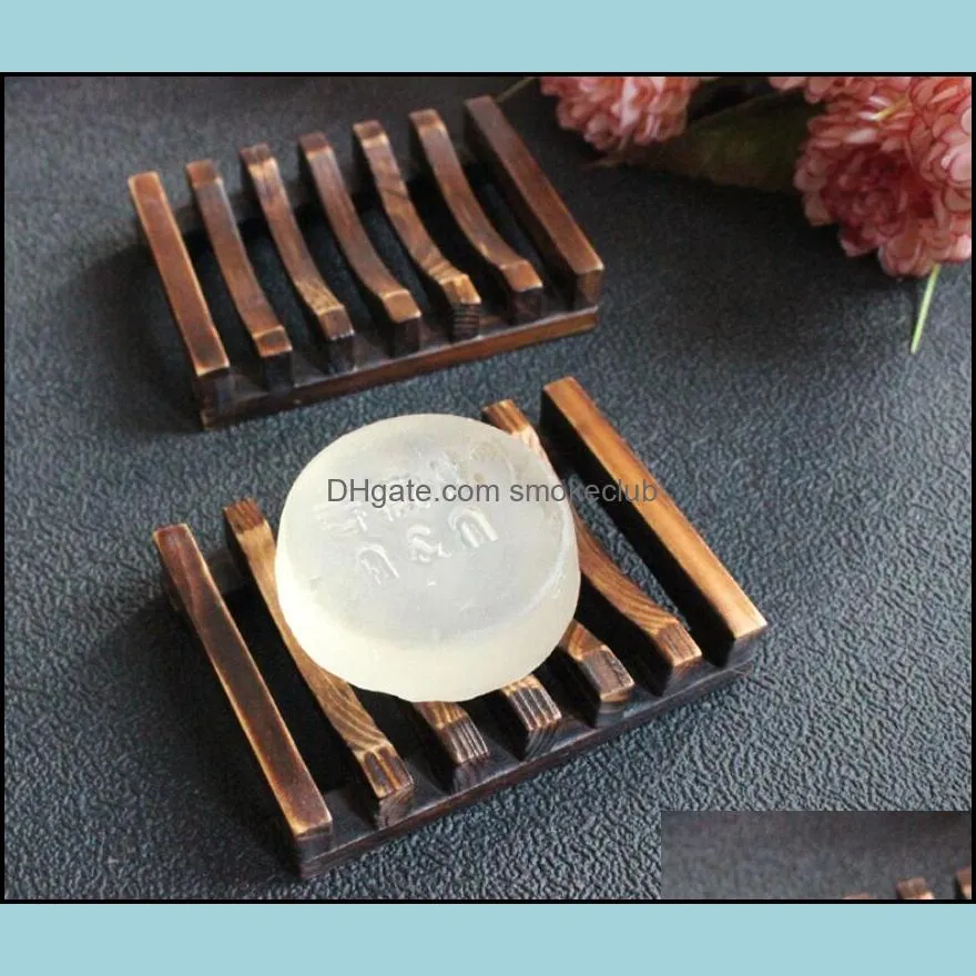 Dishes Bathroom Aessories Bath Home & Garden Vintage Wooden Plate Tray Holder Wood Soap Dish Holders Bathroon Shower Hand Washing Ship Drop