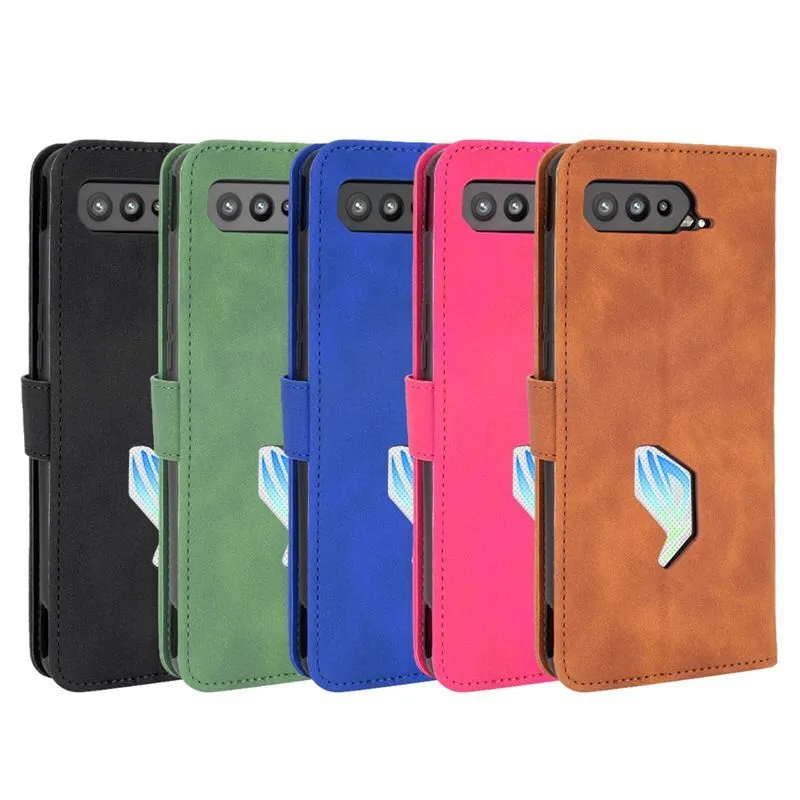 حالات المحفظة ل ASUS ROG Phone 3 5 Pro Strix ZS661KS Case Magnetic Book Stand بطاقة جلدية غطاء واقي