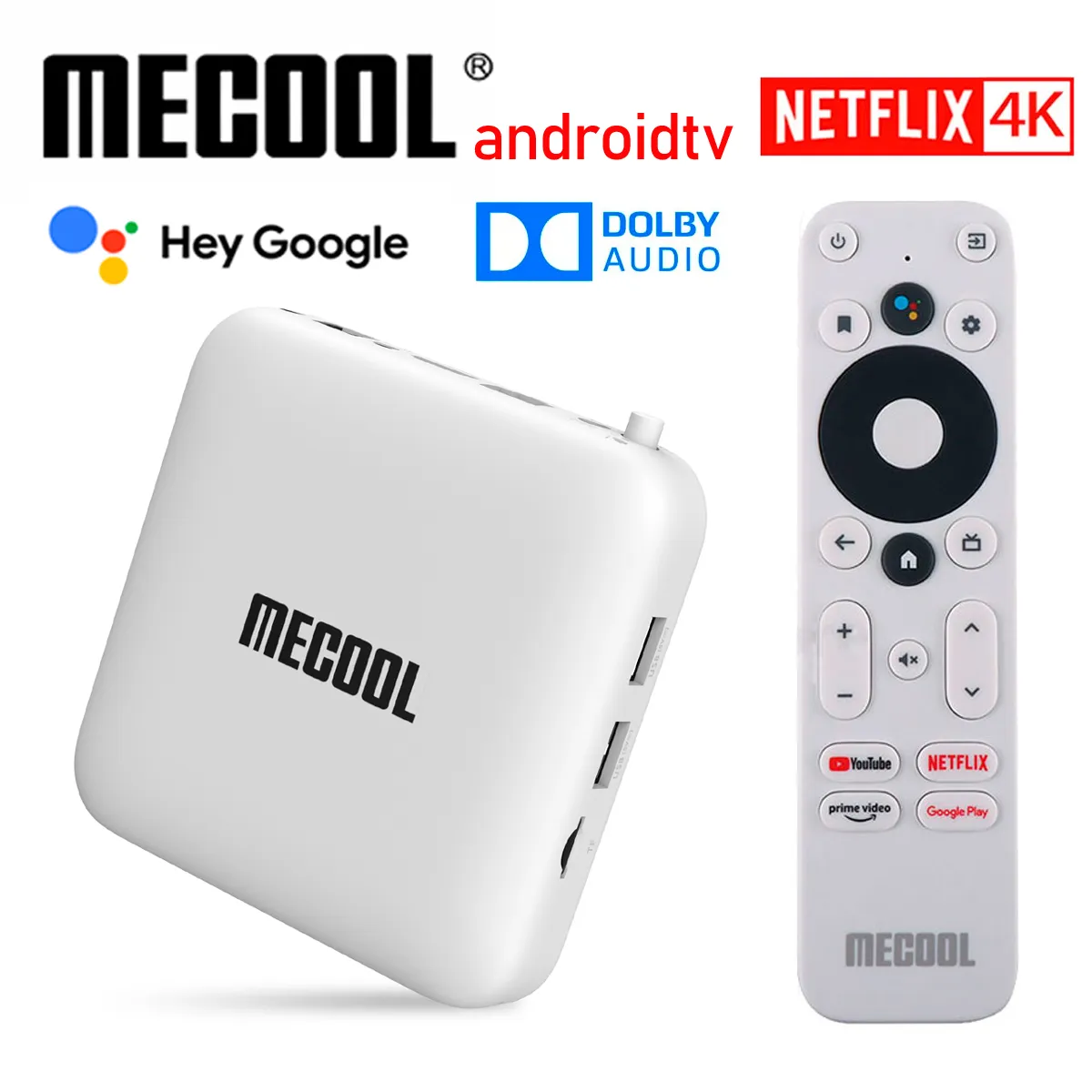 Mecool KM2 4K Android TV ボックス Amlogic S905X2 2GB DDR4 USB3.0 SPDIF イーサネット WiFi HDR 10 Widevine L1 ATV TVBOX