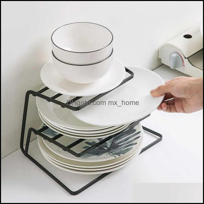 2021 Home Garden New Storage Holders Racks 3-Tier Kitchen Dish Storage Rack Tableware Drying Tray Stand Holder Organizer