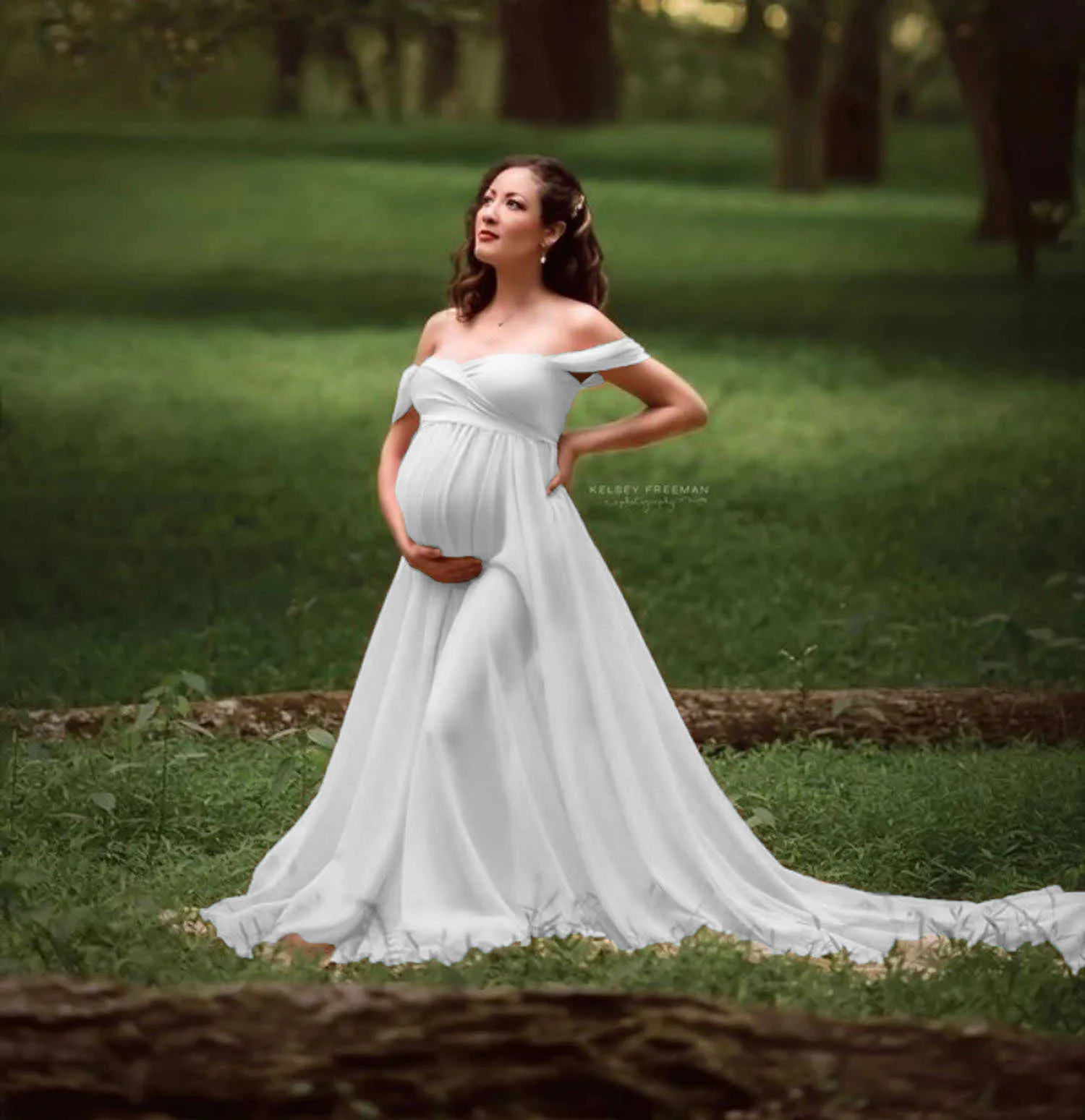 Maternity Dresses for Photoshoots - Sexy Shoulder Dresses for Pregnant  Women - R230519