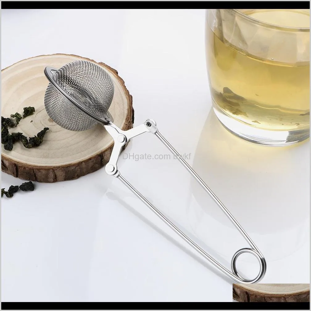 stainless steel tea infuser sphere mesh tea strainer coffee herb spice filter diffuser handle tea ball