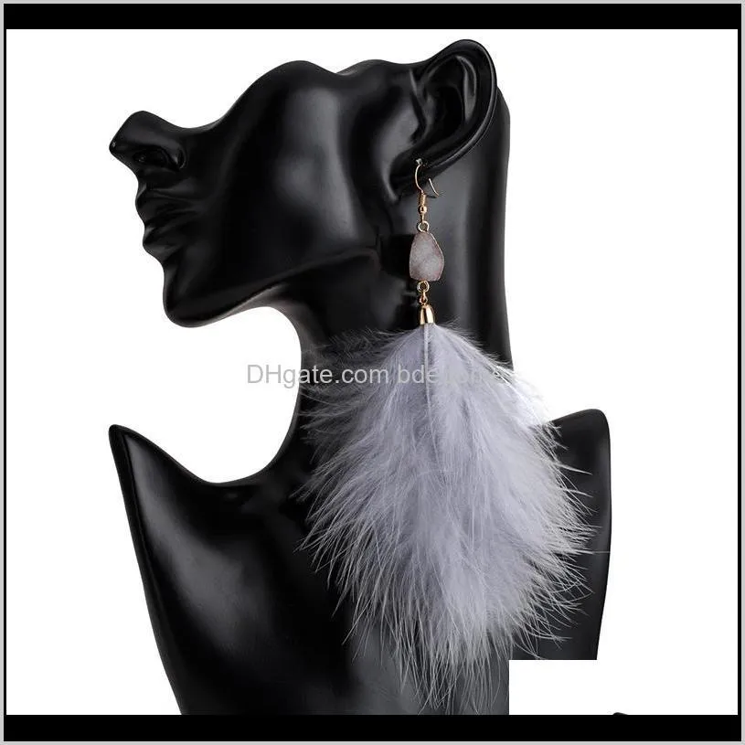 blingbling temperament feather earrings long fringed temperament earrings female autumn and winter models four colors to choose!