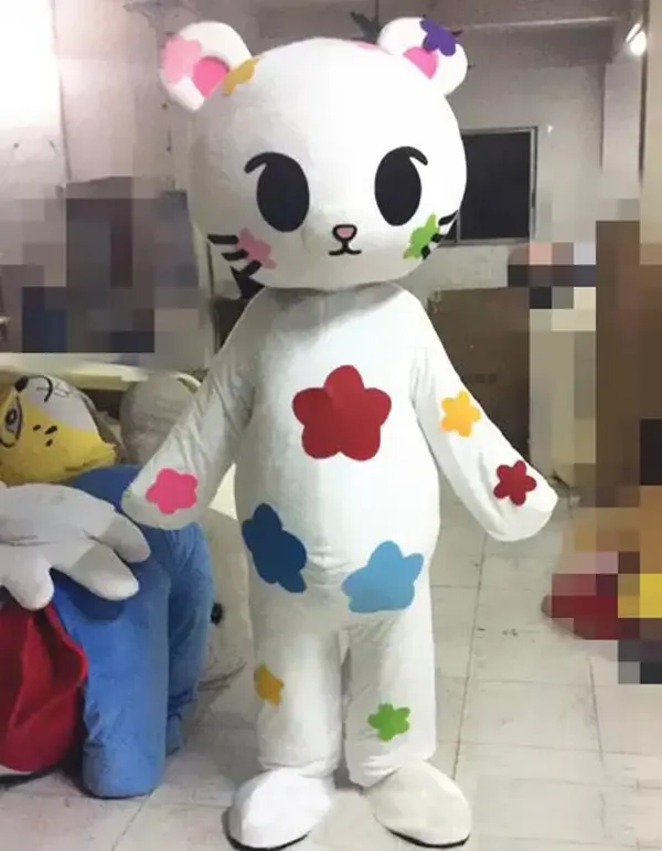 Robe de festival Costumes de mascotte de chat coloré Cadeaux d'Halloween de carnaval Unisexe Adultes Tenue de jeux de fête fantaisie Célébration de vacances Tenues de personnage de dessin animé