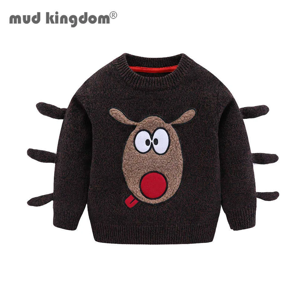 Mudkingdom Boys Sweaters Cute Sheep Pattern Long Sleeve Pullover Autumn Clothes 210615