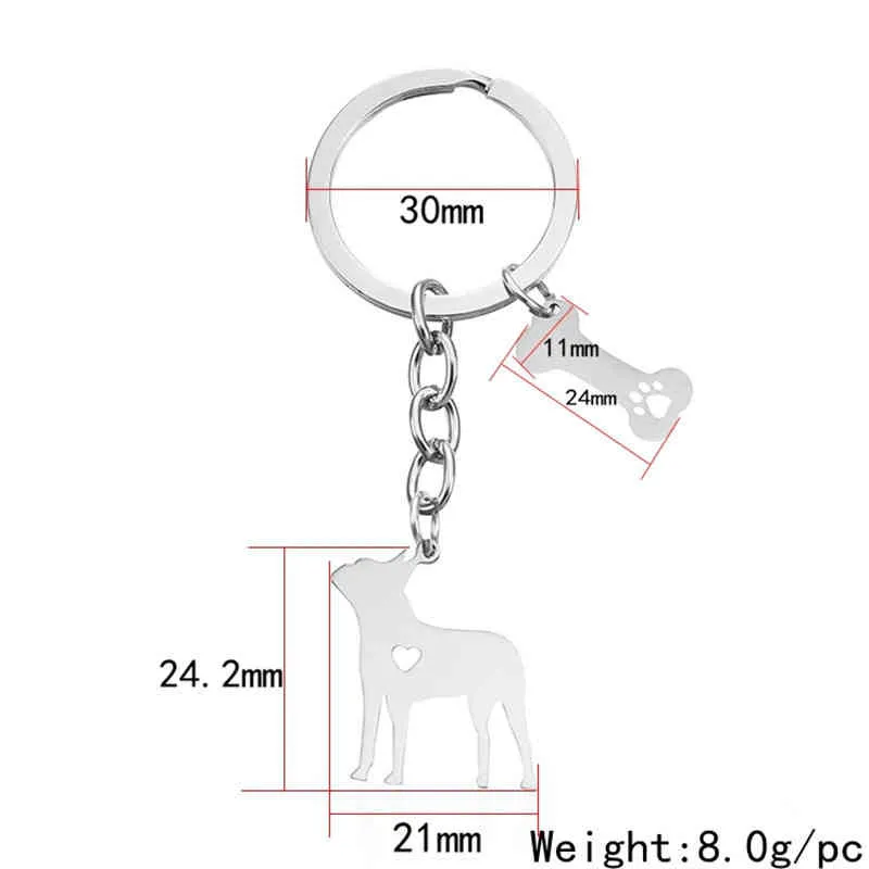 304 Stainless Steel Doberman Pinscher chains Pet Memorial Jewellery Trendy Dog Bone Chains Key Rings For Women Men