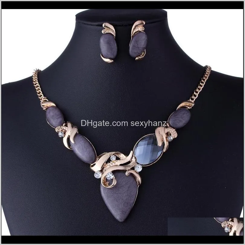 2015 new fashion statement necklaces for women colar choker necklace vintage collares ladies wedding jewelry set z9081