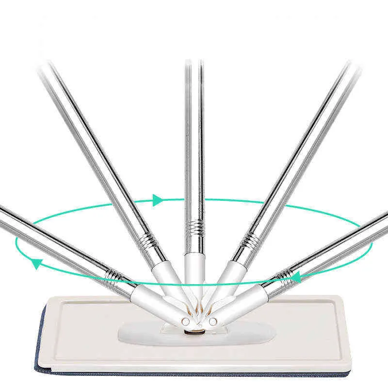 Vadrouille avec seau et ensemble de tampons essorage en microfibre à la main - Squeeze s Nettoyage de la maison Salle de bain Cuisine Plancher humide et sec Kit 211102254s