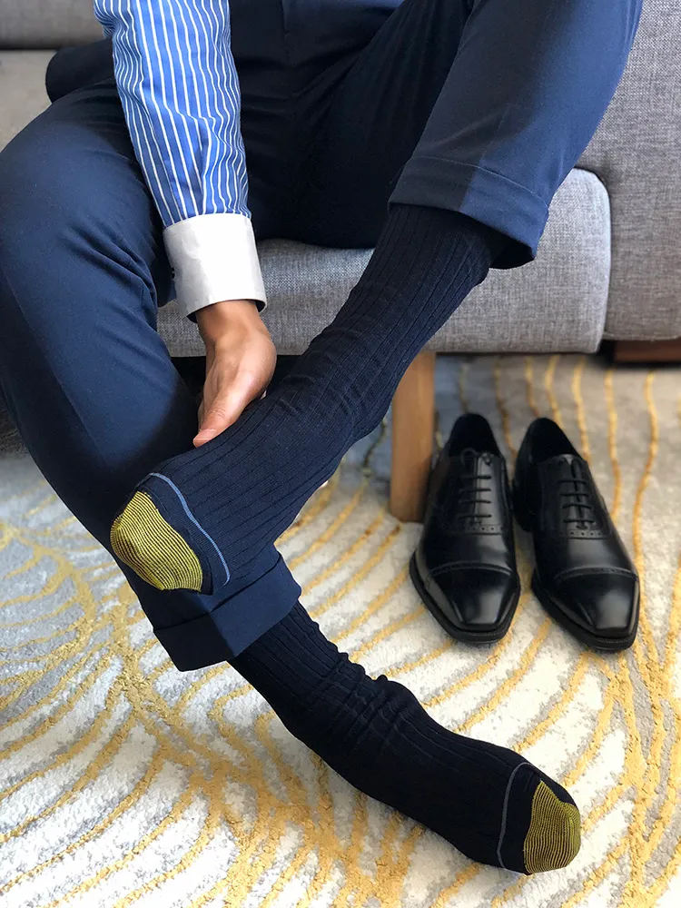 Calcetines Para Hombres Vestido Formal Masculino Calcetines Negros Negocio De Hombres Sexy Caballero Traje De Vestir Socks Transpirable Hombre Algodón De € | DHgate